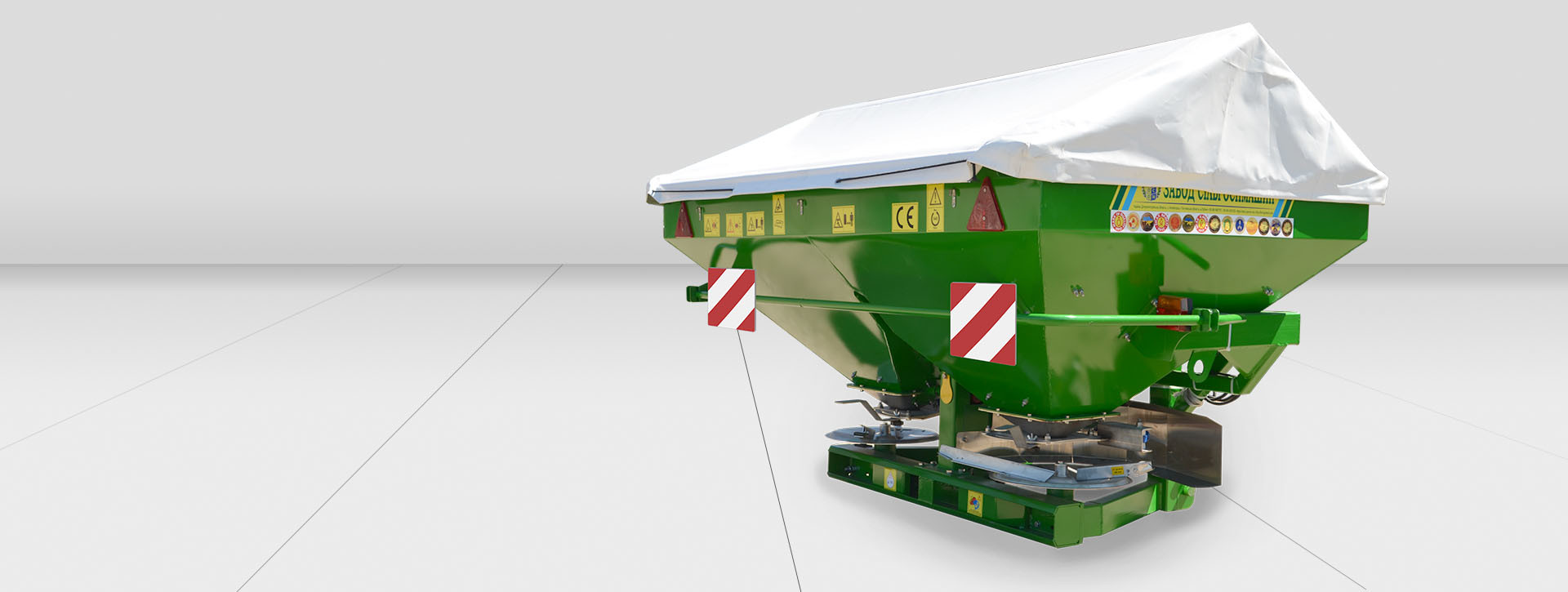 Разбрасыватель минеральных удобрений BIM-1500 навесной для трактора Навесной разбрасыватель минеральных удобрений BIM-1500