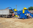 Зерноочисна машина ОВС-70М4П очищає та відвантажує зерно на току Зерноочисна машина ОВС-70М4П очистка та відвантаження зерна на току, фото