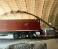 self-propelled grain thrower PZM-120 truck loading, photo